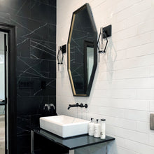 Load image into Gallery viewer, Raef Wall Light in bathroom.