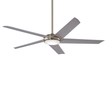 Load image into Gallery viewer, Raptor LED Ceiling Fan in Brushed Nickel.