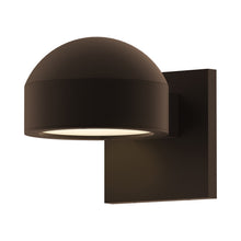 Load image into Gallery viewer, Reals Dome Cap Downlight Outdoor LED Wall Light in Textured Bronze/Plate Lens.