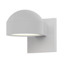 Load image into Gallery viewer, Reals Dome Cap Downlight Outdoor LED Wall Light in Textured White/Plate Lens.