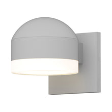 Load image into Gallery viewer, Reals Dome Cap Downlight Outdoor LED Wall Light in Textured White/White Cylinder Lens.