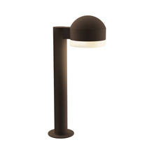 Load image into Gallery viewer, Reals Dome Cap LED Bollard in Small/White Cylinder Lens/Textured Bronze.