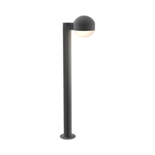 Load image into Gallery viewer, Reals Dome Cap LED Bollard in Large/Dome Lens/Textured Gray.