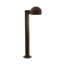 Load image into Gallery viewer, Reals Dome Cap LED Bollard in Medium/Plate Lens/Textured Bronze.