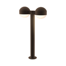 Load image into Gallery viewer, Reals Dome Cap LED Double Bollard in Medium/Dome Lens/Textured Bronze.