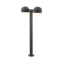Load image into Gallery viewer, Reals Dome Cap LED Double Bollard in Large/Dome Lens/Textured Gray.