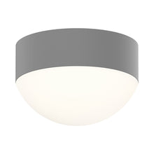 Load image into Gallery viewer, Reals Dome Outdoor LED Flush Mount Ceiling Light in Textured Gray.