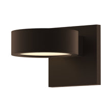 Load image into Gallery viewer, Reals Plate Cap Downlight Outdoor LED Wall Light in Textured Bronze/Plate Lens.