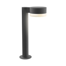 Load image into Gallery viewer, Reals Plate Cap LED Bollard in Small/White Cylinder Lens/Textured Gray.