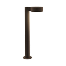Load image into Gallery viewer, Reals Plate Cap LED Bollard in Medium/Plate Lens/Textured Bronze.