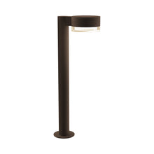 Load image into Gallery viewer, Reals Plate Cap LED Bollard in Medium/Clear Cylinder Lens/Textured Bronze.