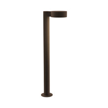 Load image into Gallery viewer, Reals Plate Cap LED Bollard in Large/Plate Lens/Textured Bronze.