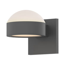 Load image into Gallery viewer, Reals Up/Down Outdoor LED Wall Light in Textured Gray/Dome Lens/Plate Lens.
