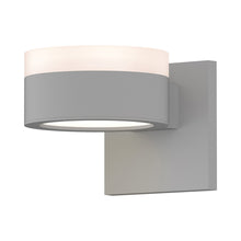 Load image into Gallery viewer, Reals Up/Down Outdoor LED Wall Light in Textured White/White Cylinder Lens/Plate Lens.