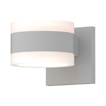 Load image into Gallery viewer, Reals Up/Down Outdoor LED Wall Light in Textured White/White Cylinder Lens/White Cylinder Lens.