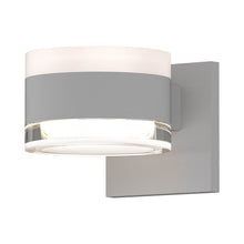 Load image into Gallery viewer, Reals Up/Down Outdoor LED Wall Light in Textured White/White Cylinder Lens/Clear Cylinder Lens.