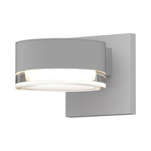Load image into Gallery viewer, Reals Up/Down Outdoor LED Wall Light in Textured White/Plate Lens/Clear Cylinder Lens.