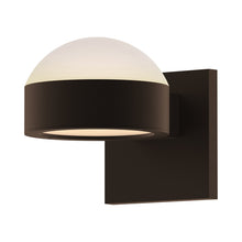 Load image into Gallery viewer, Reals Up/Down Outdoor LED Wall Light in Textured Bronze/Dome Lens/Plate Lens.