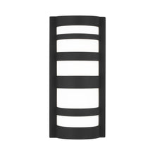 Load image into Gallery viewer, Rebay Outdoor LED Wall Light in Medium/Black.