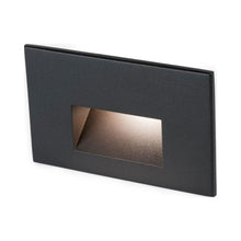 Load image into Gallery viewer, Rectangle LED Step Light in Black on Aluminum (Horizontal).