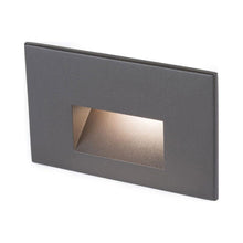 Load image into Gallery viewer, Rectangle LED Step Light in Bronze on Aluminum (Horizontal).