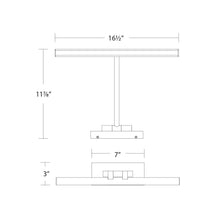 Load image into Gallery viewer, Reed LED Swing Arm Light - line drawing.