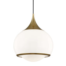 Load image into Gallery viewer, Reese Pendant Light in Aged Brass/Large.
