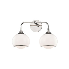 Load image into Gallery viewer, Reese Wall Light in Polished Nickel/2-Light.