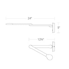 Load image into Gallery viewer, Reflex LED Wall Light- line drawing.