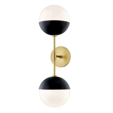 Load image into Gallery viewer, Renee H344102A Wall Light in Aged Brass / Black.