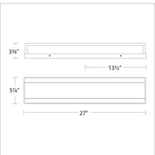 Load image into Gallery viewer, Repose LED Bath Wall Light - line drawing.