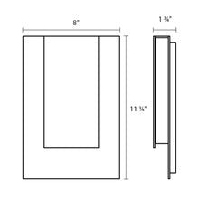 Load image into Gallery viewer, Reveal Outdoor LED Wall Light - line drawing.