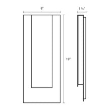 Load image into Gallery viewer, Reveal Outdoor LED Wall Light - line drawing.