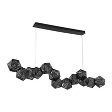 Load image into Gallery viewer, Riddle Linear LED Pendant Light in Black.