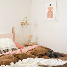 Load image into Gallery viewer, Riley Wall Light in bedroom.