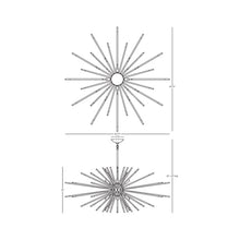 Load image into Gallery viewer, Andromeda Chandelier - line drawing.