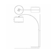 Load image into Gallery viewer, Archer Floor Lamp - line drawing.