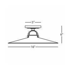 Load image into Gallery viewer, Arial Flush Mount Ceiling Light - line drawing.