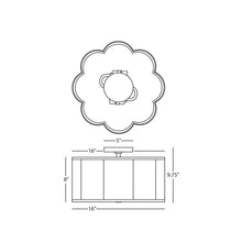 Load image into Gallery viewer, Axis Flush Mount Ceiling Light - line drawing.