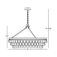 Load image into Gallery viewer, Bling Large Chandelier - line drawing.