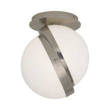 Load image into Gallery viewer, Brut Flush Mount Ceiling Light in Polished Nickel.