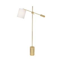 Load image into Gallery viewer, Campbell Floor Lamp in Modern Brass/Oyster Linen.