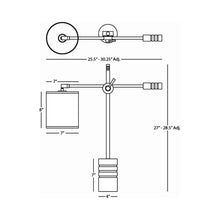 Load image into Gallery viewer, Campbell Table Lamp - line drawing.