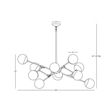 Load image into Gallery viewer, Celeste Chandelier - line drawing.