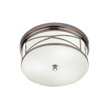 Load image into Gallery viewer, Chase Flush Mount Ceiling Light in Polished Nickel.