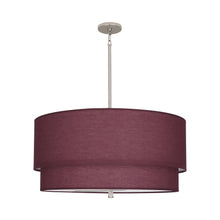 Load image into Gallery viewer, Decker Drum Pendant Light in Vintage Wine/Polished Nickel (2-Tier).