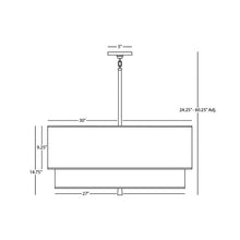 Load image into Gallery viewer, Decker Drum Pendant Light - line drawing.