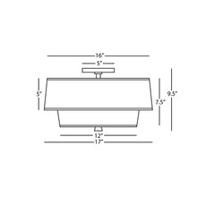 Load image into Gallery viewer, Decker Flush Mount Ceiling Light - line drawing.