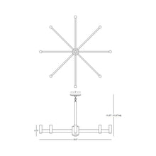 Load image into Gallery viewer, Delany Chandelier - line drawing.