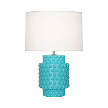 Load image into Gallery viewer, Dolly Table Lamp in Egg Blue/White (Small).